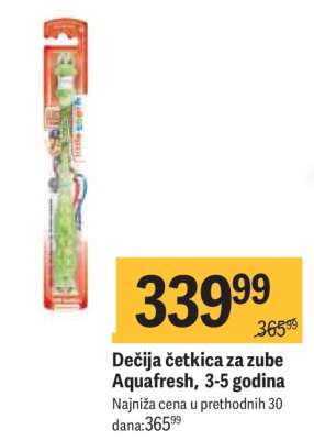 Dečija četkica za zube Aquafresh, 3-5 godina