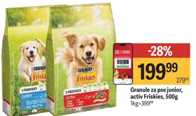 Granule za pse junior, activ Friskies, 500g
