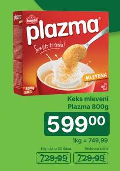 Keks mleveni Plazma 800g
