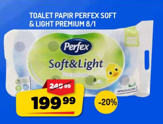 Toalet papir Perfex Soft & Light Premium 8/1