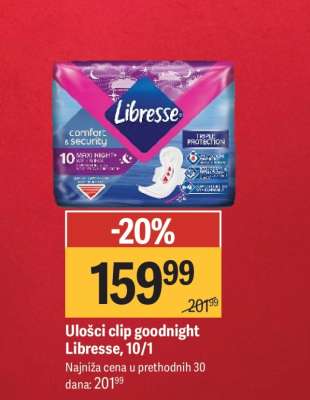 Ulošci clip goodnight Libresse , 10/1
