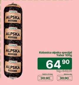 Kobasica alpska specijal Yuhor 100g