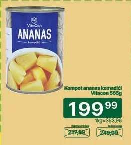 Kompot ananas komadići Vitacon 565g