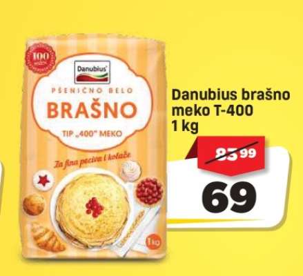 Danubius brašno meko T-400 1 kg