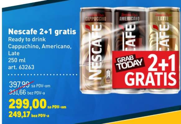 Nescafe 2+1 gratis