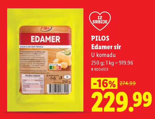 Pilos Edamer sir