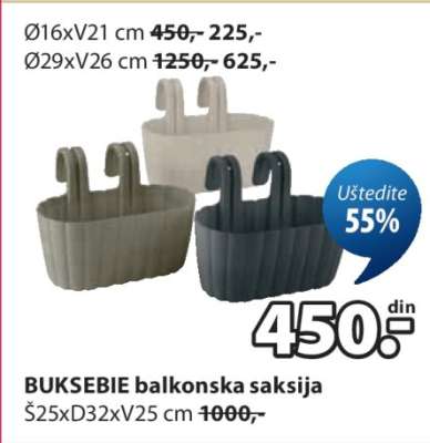 BUKSEBIE balkonska saksija