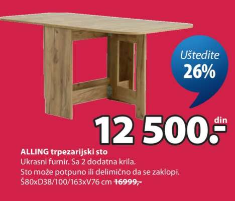 ALLING trpezarijski sto