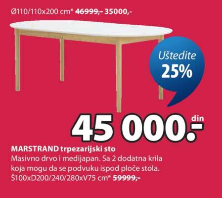 MARSTRAND TRPEZARIJSKI STO