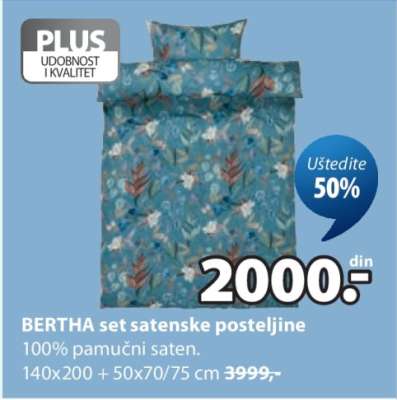 BERTHA set satenske posteljine