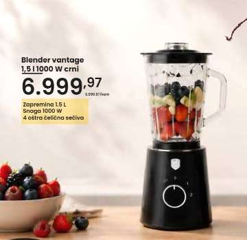 Blender vantage 1,5 l 1000 W crni