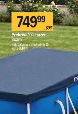 Prekrivač za bazen, 3x2m