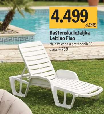 Baštenska ležaljka Lettino Fiso