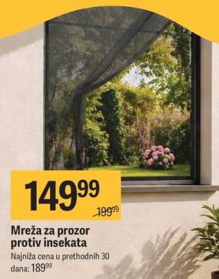 Mreža za prozor protiv insekata