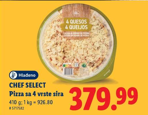CHEF SELECT Pizza sa 4 vrste sira