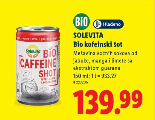 SOLEVITA Bio kofeinski šot
