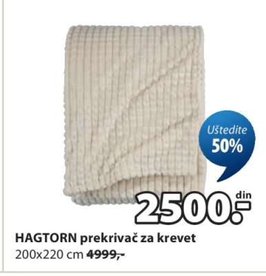 HAGTORN prekrivač za krevet