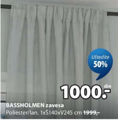 BASSHOLMEN zavesa