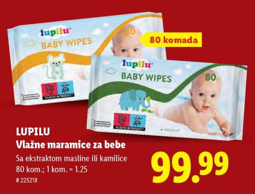 Lupilu Vlažne maramice za bebe