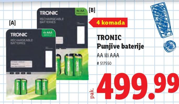 TRONIC Punljive baterije
