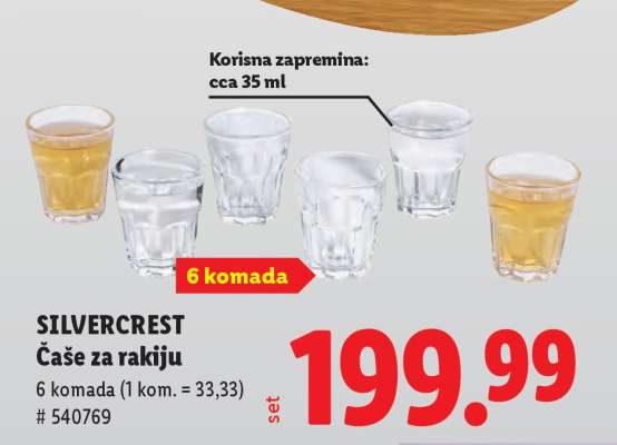 SILVERCREST Čaše za rakiju