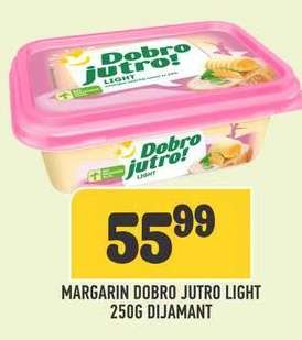 Margarín Dobro Jutro Light 250g Dijamant