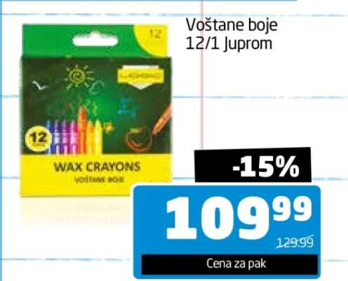Voštane boje 12/1 Juprom