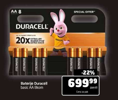 Baterije Duracell basic AA 8kom