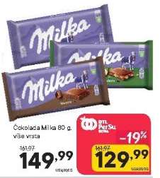 Čokolada Milka 80 g