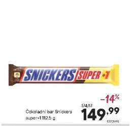 Čokoladni bar Snickers super+1