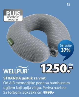 WELLPUR STRANDA JASTUK ZA VRAT