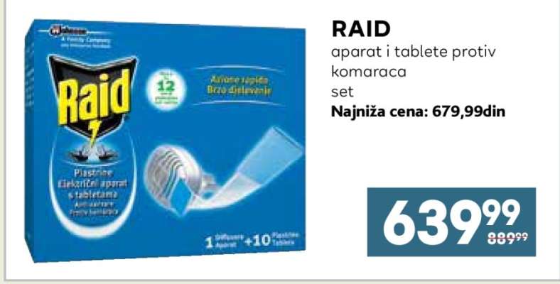 RAID aparat i tablete protiv komaraca set