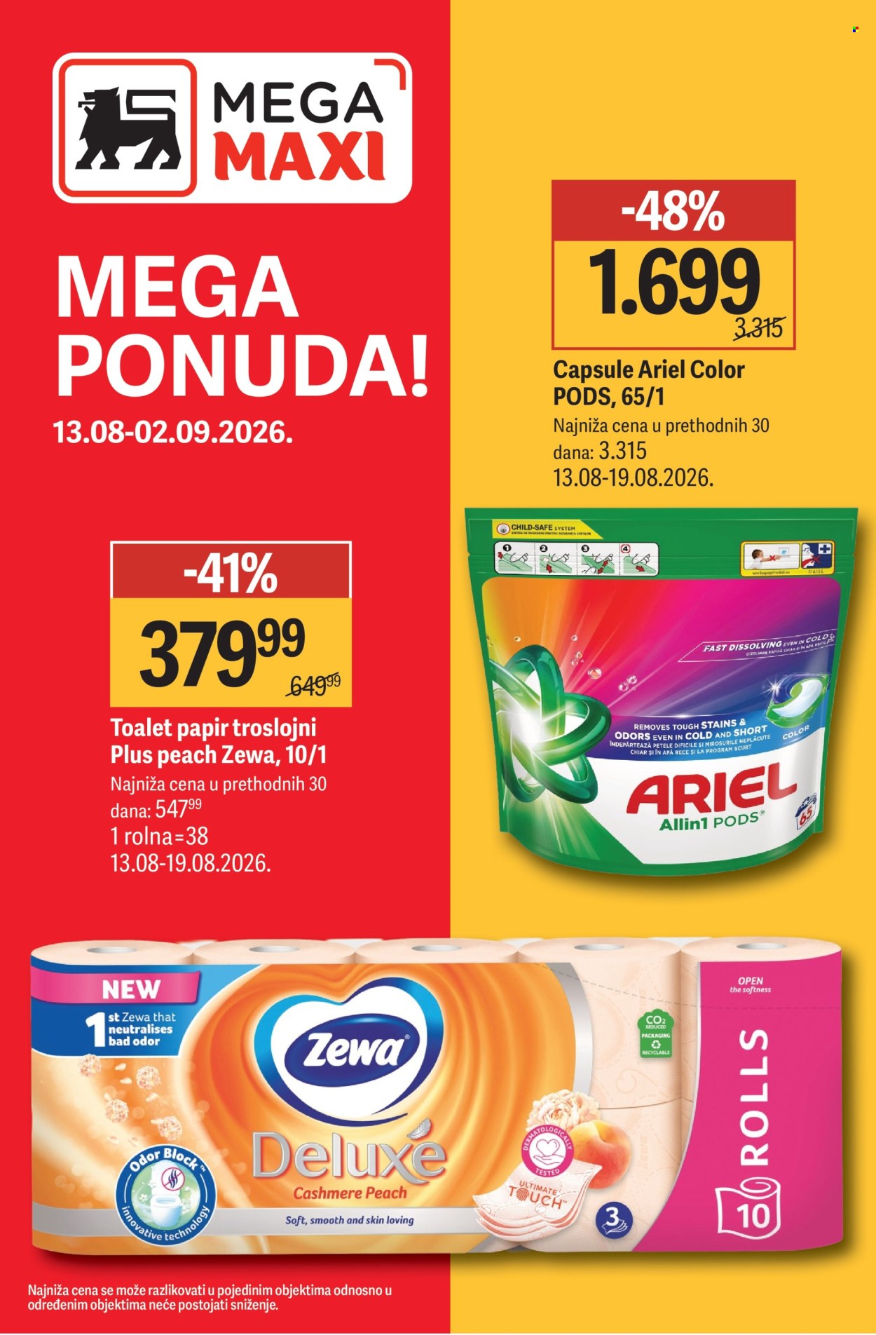 Mega Maxi katalog  - 13.08.2026 - 02.09.2026. Stranica 1