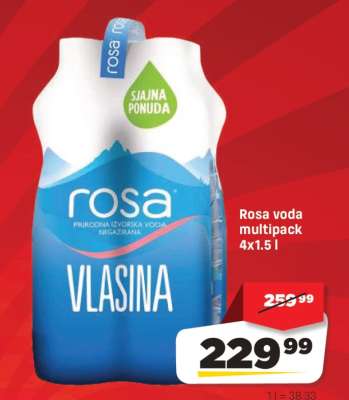 Rosa voda multipack 4x1.5 l