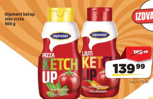 Dijamant kečap više vrsta 500 g