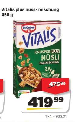 Vitalis plus nuss- mischung 450 g
