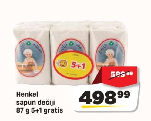 Henkel sapun dečiji 87 g 5 1 gratis