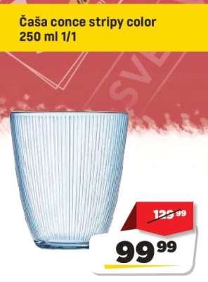 Čaša conce stripy color 250 ml 1/1