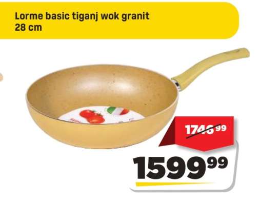 Lorme basic tiganj wok granit 28 cm