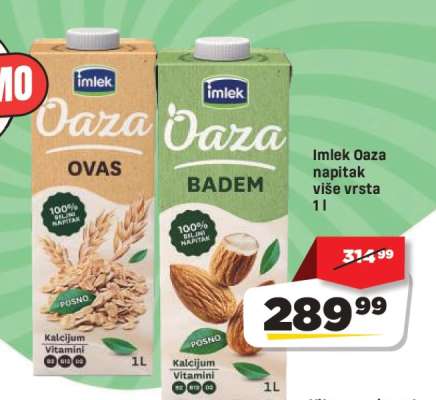 Imlek Oaza napitak više vrsta 1L