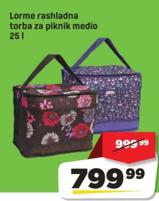 Lorme rashladna torba za piknik medio 25 l