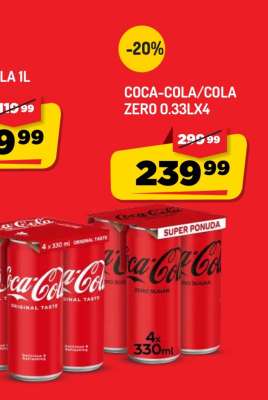 Coca-Cola/Cola Zero 0.33L x 4