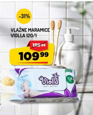 Vlažne maramice Violla 120/1