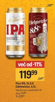 Pivo IPA, St.8.8 Edelmeister, 0.5L