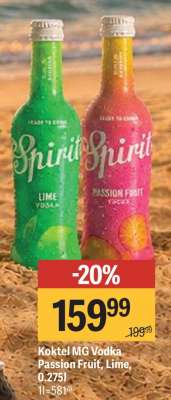 Koktel MG Vodka Passion Fruit, Lime