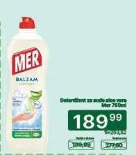 Detergent za suđe aloe vera Mer 750ml