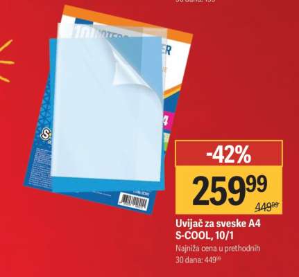Uvijač za sveske A4 S-COOL, 10/1