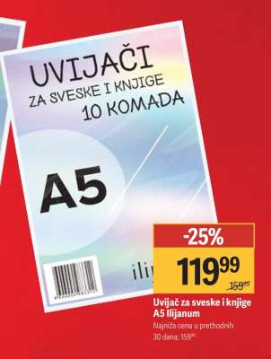 Uvijač za sveske i knjige A5 Ilijanum