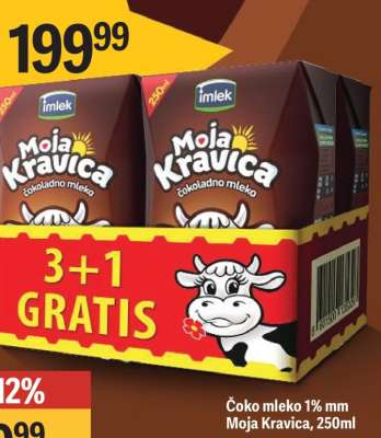Čoko mleko 1% mm Moja Kravica, 250ml