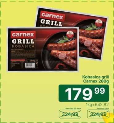 Kobasica grill Carnex 280g